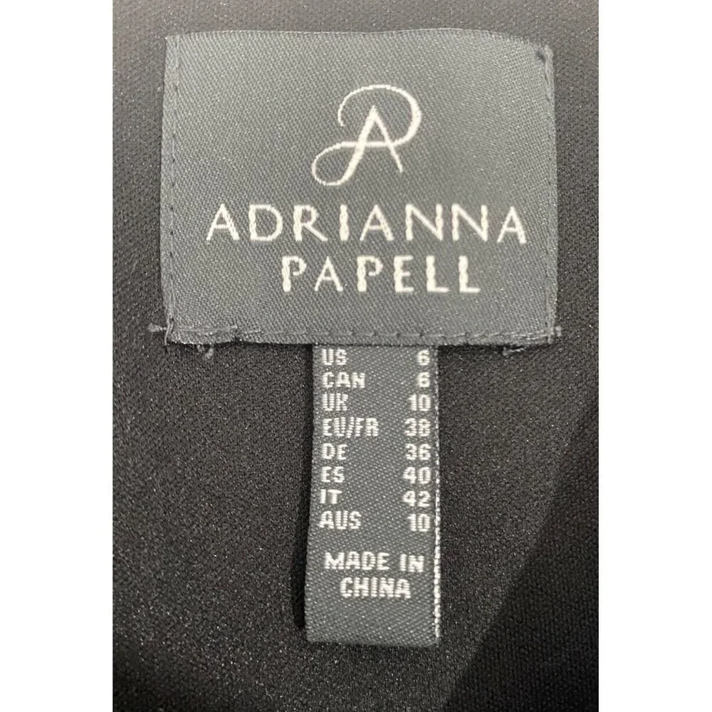 Adrianna Papell metallic print crepe sheath dress knee length women’s 6 NWT - Picture 8 of 16
